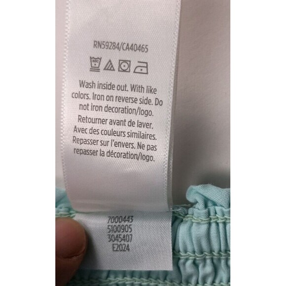 Womens Gymboree Aqua Blue Pintuck Eyelet Ruffle Dress Size Medium Smocked Back - Picture 12 of 12